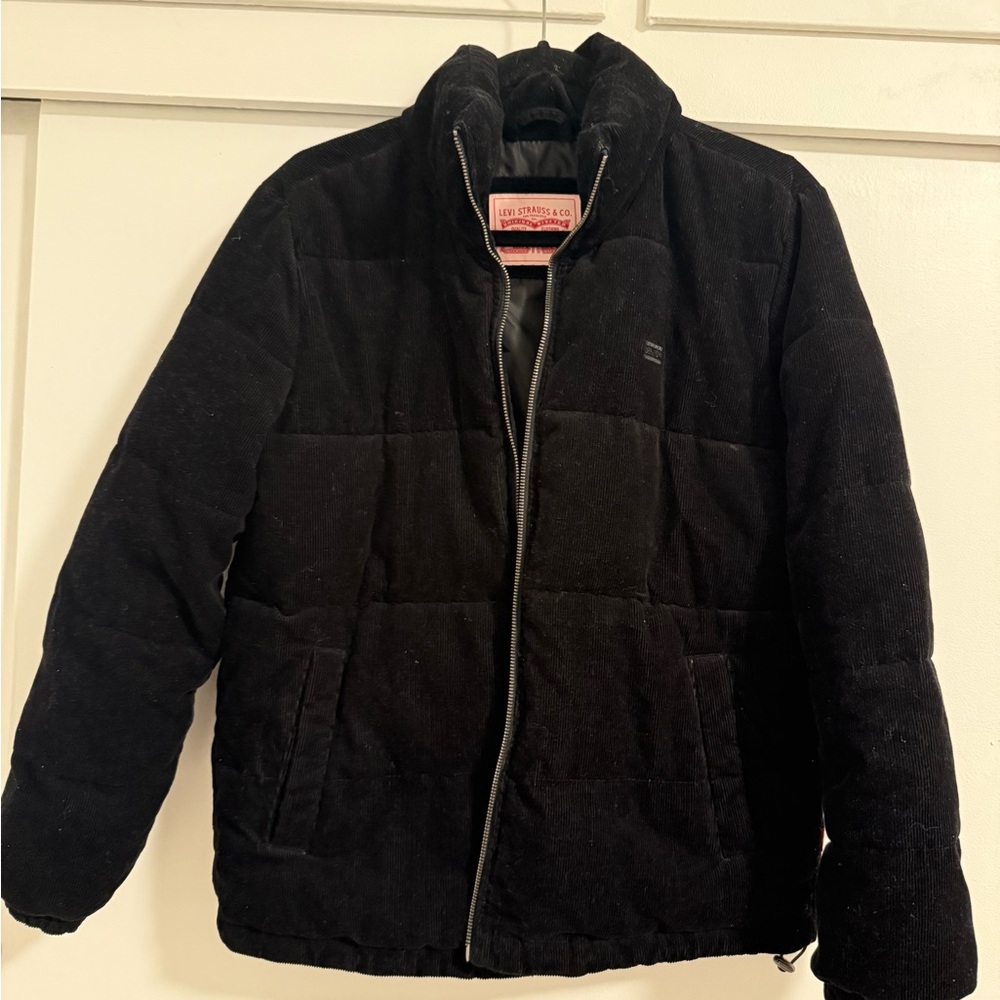 Levi’s black corduroy puffer jacket